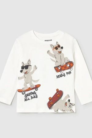 Mayoral Erkek Bebek Desenli Uzun Kol T-shrit - Thumbnail