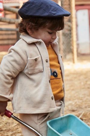 Mayoral - Mayoral Erkek Bebek Fitilli Kadife Gömlek