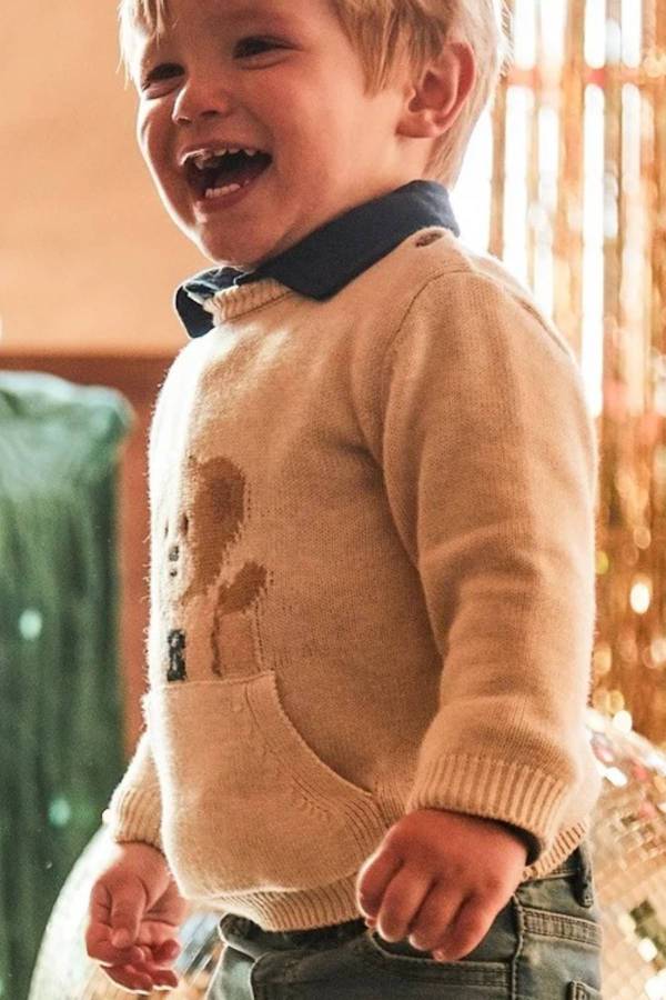 Mayoral Erkek Bebek Örme Ayıcıklı Kazak