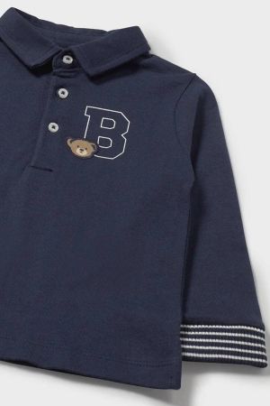 Mayoral Erkek Bebek Polo Yaka Lacivert Sweatshrit - Thumbnail