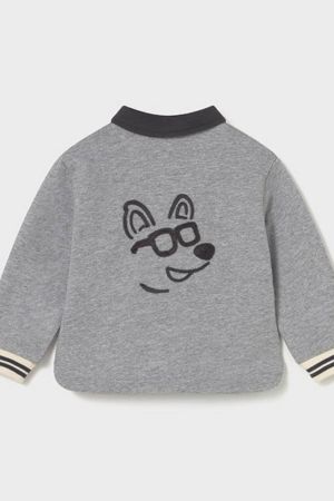 Mayoral Erkek Bebek Polo Yaka Sweatshrit Gri - Thumbnail