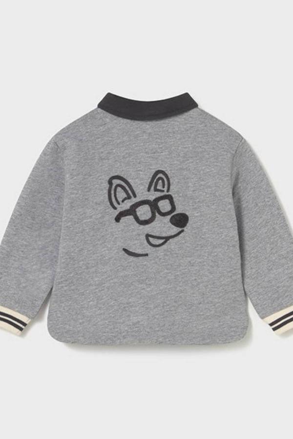 Mayoral Erkek Bebek Polo Yaka Sweatshrit Gri