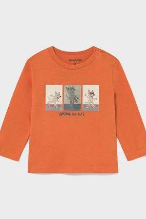 Mayoral - Mayoral Erkek Bebek Uzun Kol TuruncuT-shrit