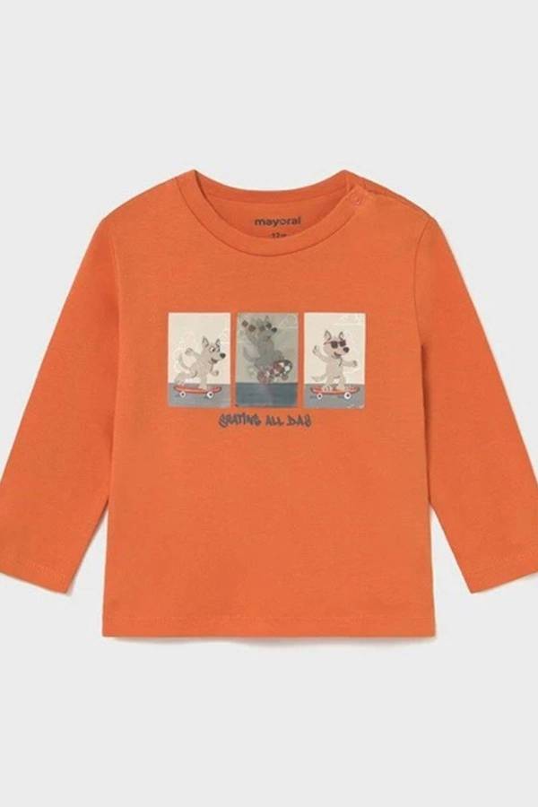 Mayoral Erkek Bebek Uzun Kol TuruncuT-shrit