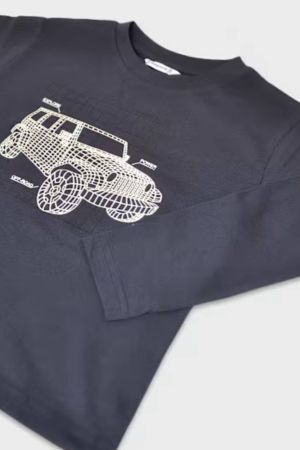 Mayoral Erkek Çocuk Baskılı Uzun Kol Tişört - Thumbnail