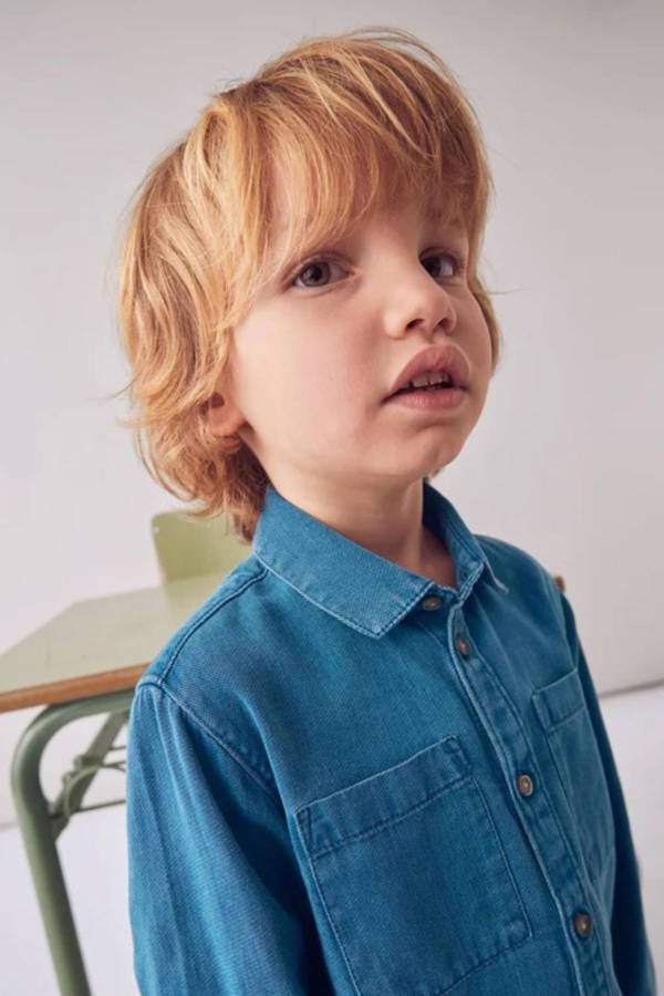 Mayoral Erkek Çocuk Denim Uzun Kol Mavi Gömlek