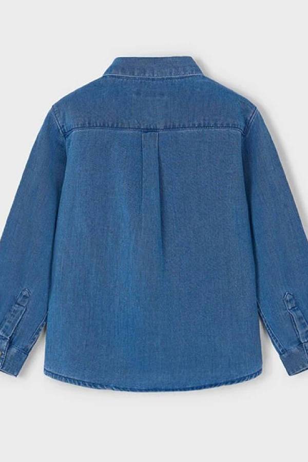 Mayoral Erkek Çocuk Denim Uzun Kol Mavi Gömlek