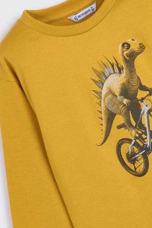 Mayoral Erkek Çocuk Desenli Uzun Kol T-shrit - Thumbnail