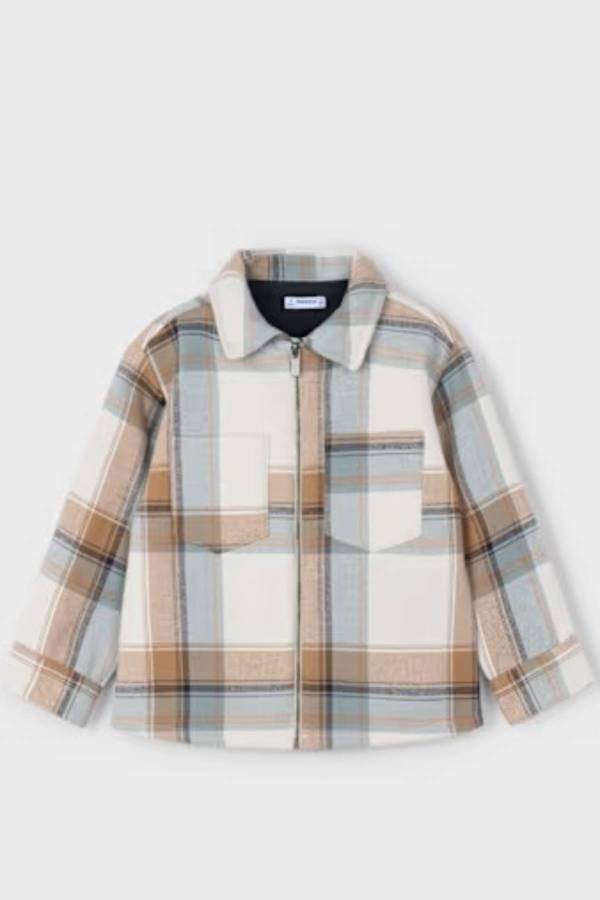 Mayoral Erkek Çocuk Fermuarlı Ekoseli Ceket