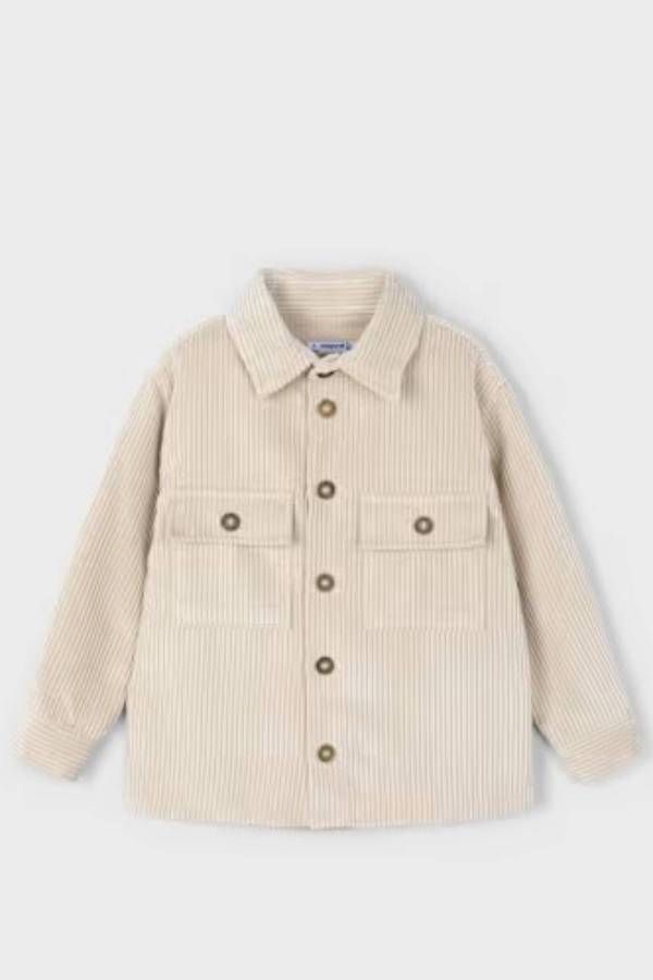 Mayoral Erkek Çocuk Kadife Gömlek Krem