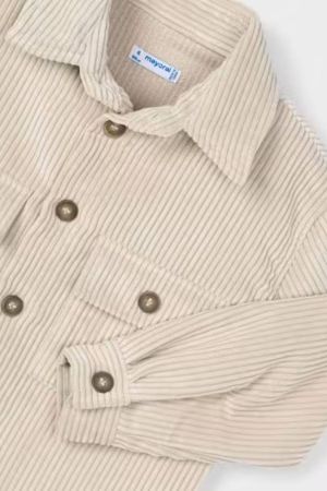 Mayoral Erkek Çocuk Kadife Gömlek Krem - Thumbnail