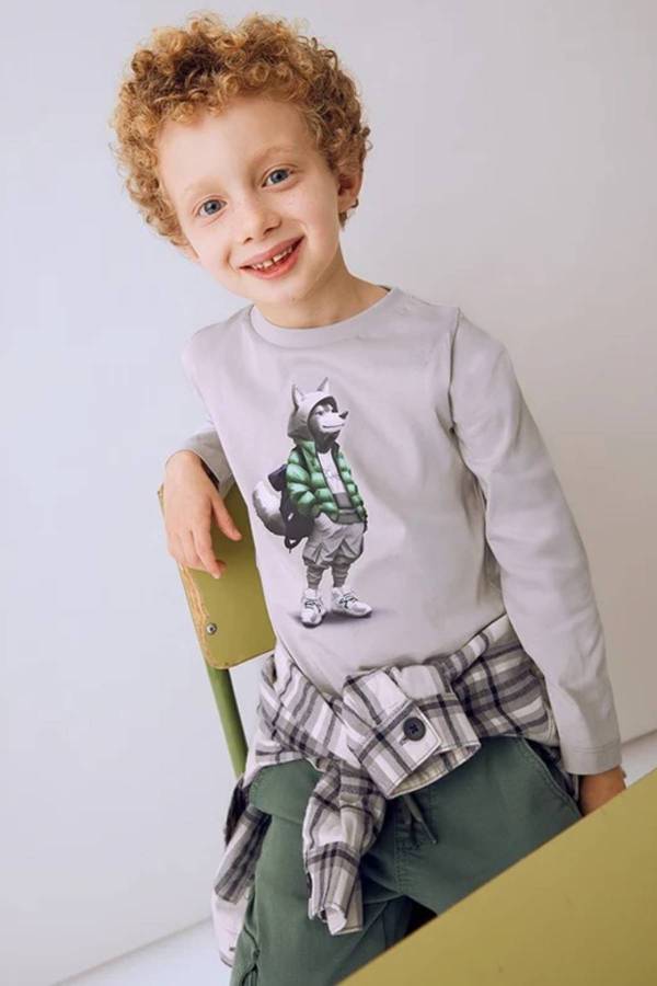 Mayoral Erkek Çocuk T-shirt Gri
