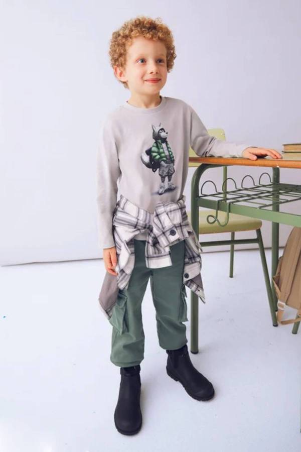 Mayoral Erkek Çocuk T-shirt Gri