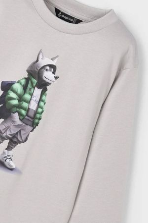 Mayoral Erkek Çocuk T-shirt Gri - Thumbnail