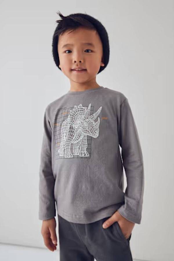 Mayoral Erkek Çocuk Uzun Kol Grafik Baskılı Uzun Kollu Tişört