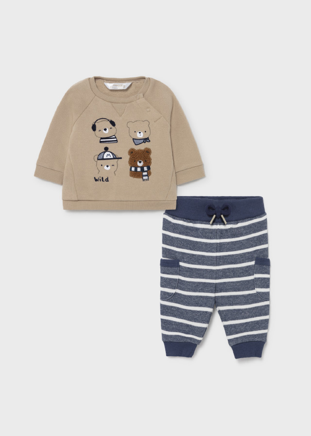 Mayoral Kışlık Erkek Bebek Eşofman Set Krem
