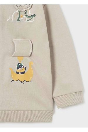 Mayoral Kışlık Erkek Bebek Kapşonlu Ceket Krem - Thumbnail