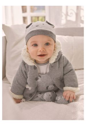 Mayoral Kışlık Erkek Bebek Kapşonlu Mont Gri - Thumbnail