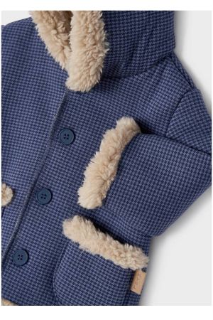 Mayoral Kışlık Erkek Bebek Kapşonlu Mont Mavi - Thumbnail