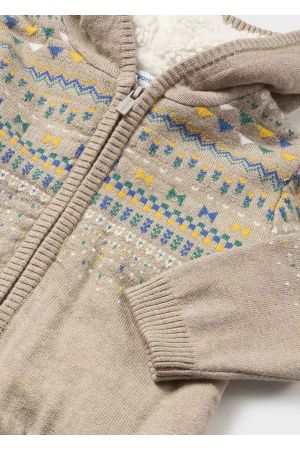 Mayoral Kışlık Erkek Bebek Örme Hırka Ceket Krem - Thumbnail