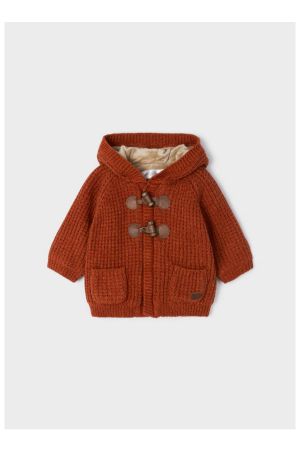 Mayoral Kışlık Erkek Bebek Örme Kapşonlu Ceket Turuncu - Thumbnail