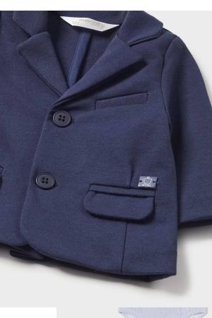 Mayoral Kışlık Erkek Bebek Örme Klasik Ceket Koyu Mavi - Thumbnail