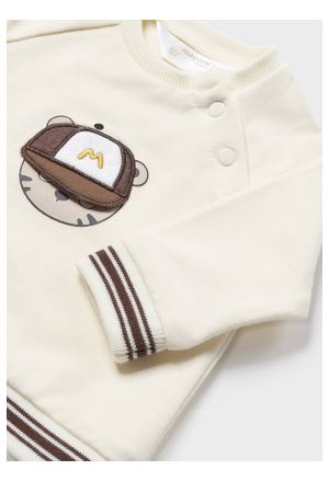 Mayoral Kışlık Erkek Bebek Uzun Kol S-shirt Krem - Thumbnail