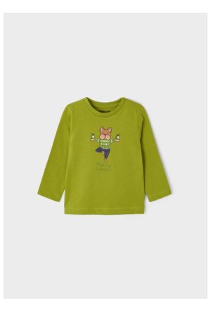 Mayoral Kışlık Erkek Bebek Uzun Kol T-shirt 2'li Set Yeşil - Thumbnail