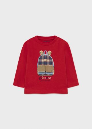 Mayoral Kışlık Erkek Bebek Uzun Kol T-shirt Kırmızı - Thumbnail