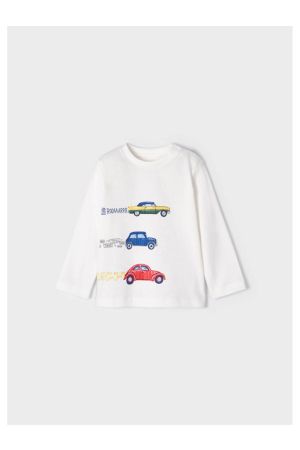 Mayoral Kışlık Erkek Bebek Uzun Kol T-shirt Krem - Thumbnail