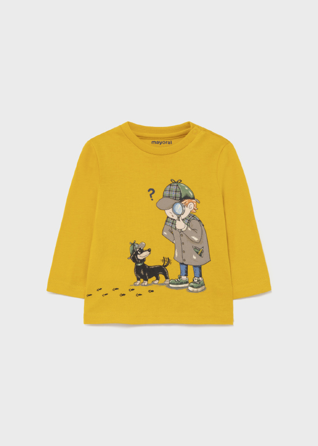 Mayoral Kışlık Erkek Bebek Uzun Kol T-shirt Sarı