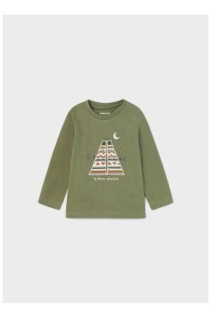 Mayoral Kışlık Erkek Bebek Uzun Kol T-shirt Yeşil - Thumbnail
