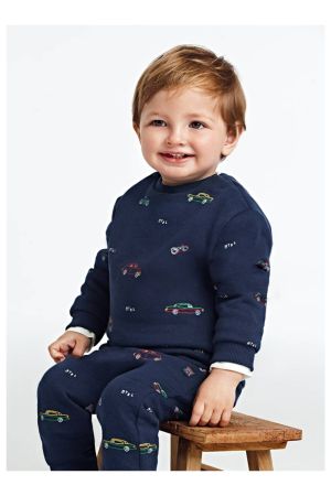 Mayoral Kışlık Erkek Bebek Uzun Kollu S-shirt Koyu Mavi - Thumbnail