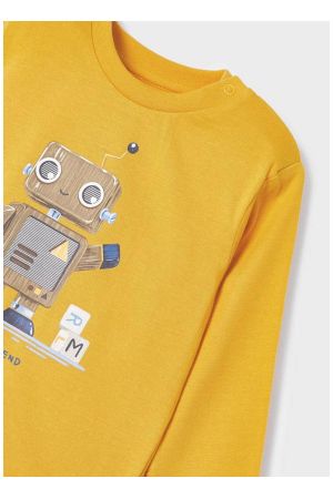 Mayoral Kışlık Erkek Bebek Uzun Kol T-shirt Sarı - Thumbnail