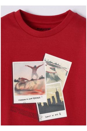 Mayoral Kışlık Erkek Uzun Kol T-shirt Kırmızı - Thumbnail