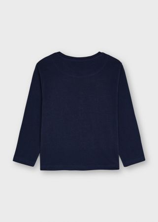 Mayoral Kışlık Erkek Uzun Kol T-shirt Koyu Mavi - Thumbnail