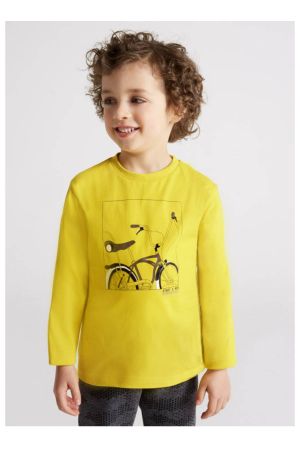 Mayoral Kışlık Erkek Uzun Kol T-shirt Sarı - Thumbnail