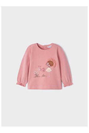 Mayoral Kışlık Kız Bebek T-shirt Pembe - Thumbnail