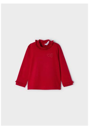 Mayoral Kışlık Kız Bebek Uzun Kol T-shirt Kırmızı - Thumbnail