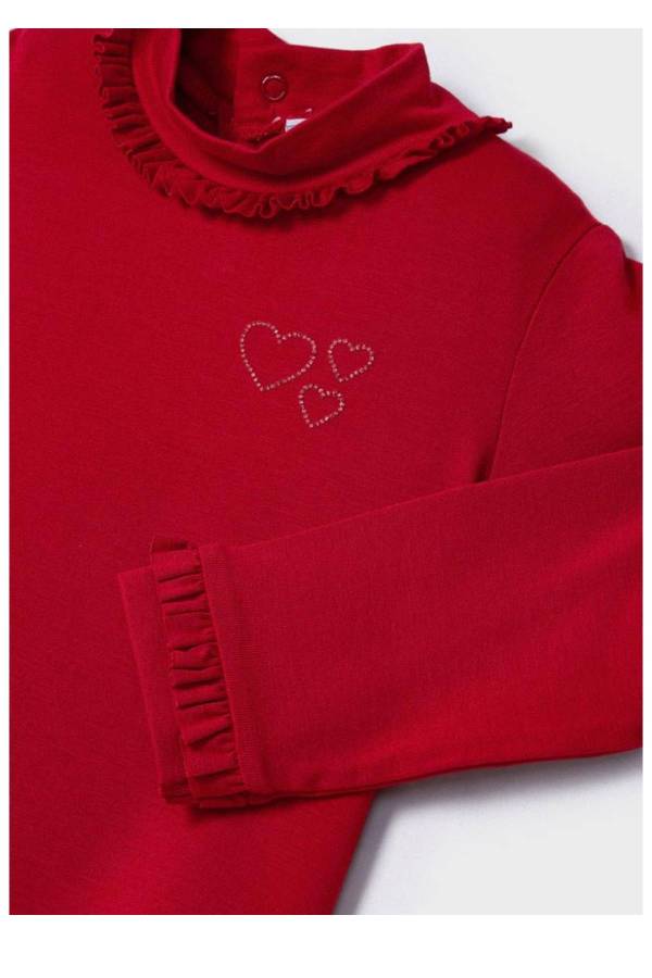 Mayoral Kışlık Kız Bebek Uzun Kol T-shirt Kırmızı