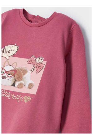 Mayoral Kışlık Kız Bebek Uzun Kol T-shirt Koyu Pembe - Thumbnail