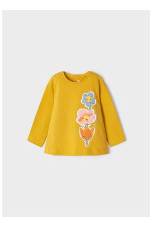 Mayoral Kışlık Kız Bebek Uzun Kol T-shirt Sarı - Thumbnail