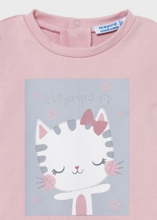 Mayoral ECOFRIENDS Kışlık Kız Bebek Uzun Kol T-shirt Tayt 2'li Set - Thumbnail