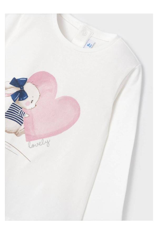 Mayoral Kışlık Kız Bebek Uzun Kol T-shirt Tayt 3'lü Set Koyu Mavi