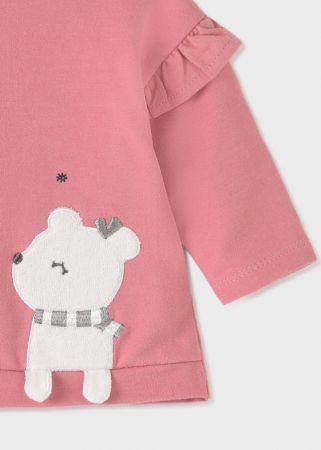 Mayoral Kışlık Kız Bebek Uzun Kol T-shirt Tayt 4’lü Set - Thumbnail