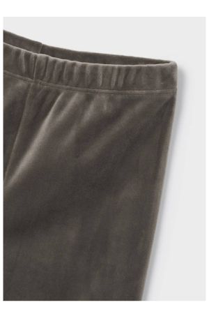 Mayoral Kışlık Kız Uzun Kol Bluz Kadife Tayt Pantolon 2'li Set Kahverengi - Thumbnail