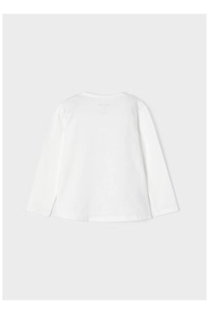 Mayoral Kışlık Kız Uzun Kol T-shirt Beyaz - Thumbnail