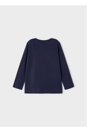 Mayoral Kışlık Kız Uzun Kol T-shirt Koyu Mavi - Thumbnail