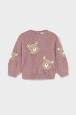 Mayoral - Mayoral Kız Bebek Ayıcık Desenli Triko Kazak