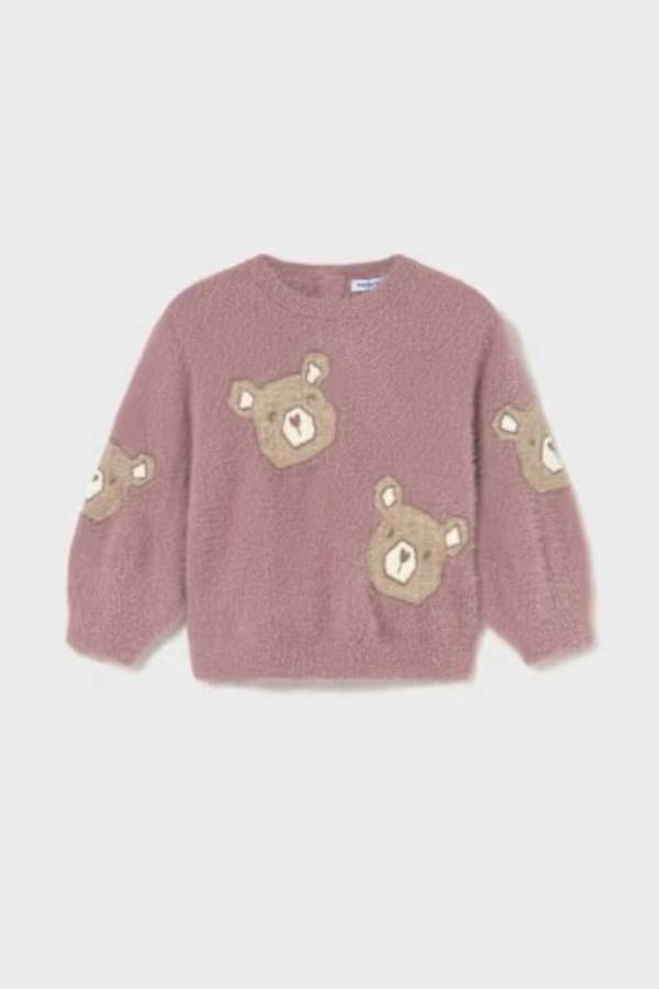 Mayoral Kız Bebek Ayıcık Desenli Triko Kazak